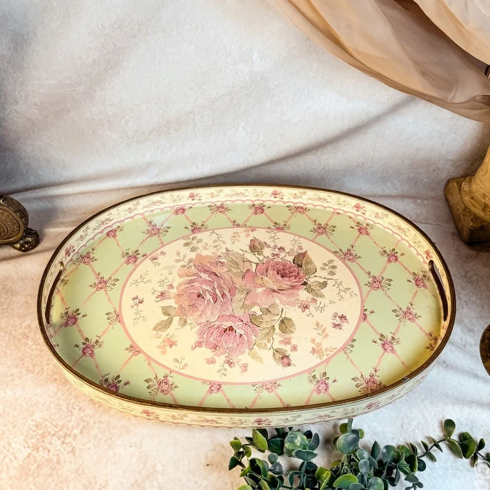 Vintage Floral Serving Tray